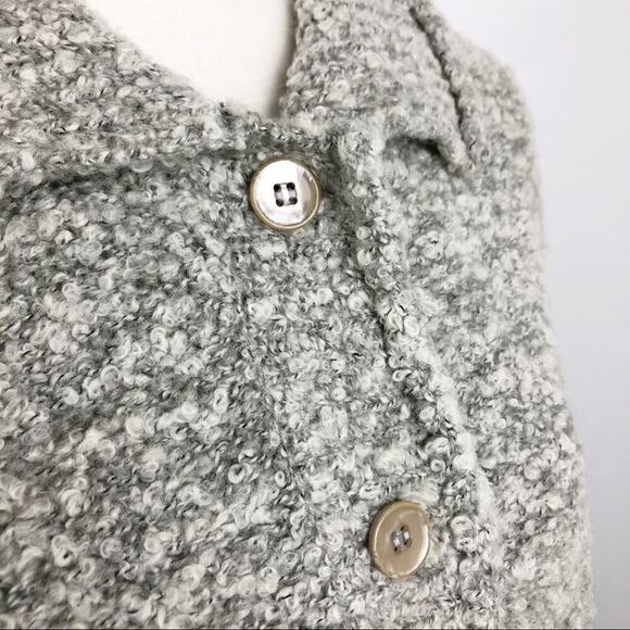 Le Moda Gray Wool Blend Button Up Coat Large - Picture 9 of 16